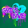 thumbnail image 2 of Wild Bobby, Graffiti Art God's Love, Inspirational/Christian, Men Graphic Tee, Kelly, Large, 2 of 4