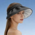 thumbnail image 5 of jobturf Wide Brim Visor Hats for Women Sun UV Protection Golf Hat Summer Lightweight Ponytail Hats Vacation Beach Essentials, 5 of 6
