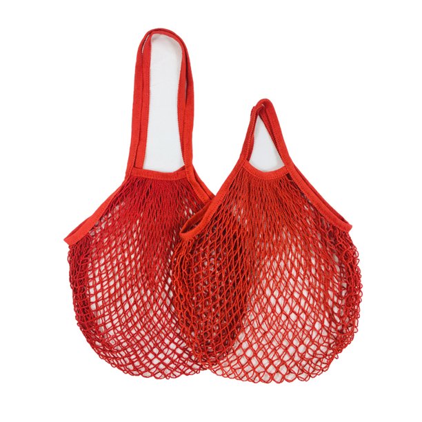 Bolsa de malla para uso diario en Europa y América, bolsa de malla de algodón para compras, bolsa de malla portátil para compras en el mercado, bolsa colgante para frutas y verduras