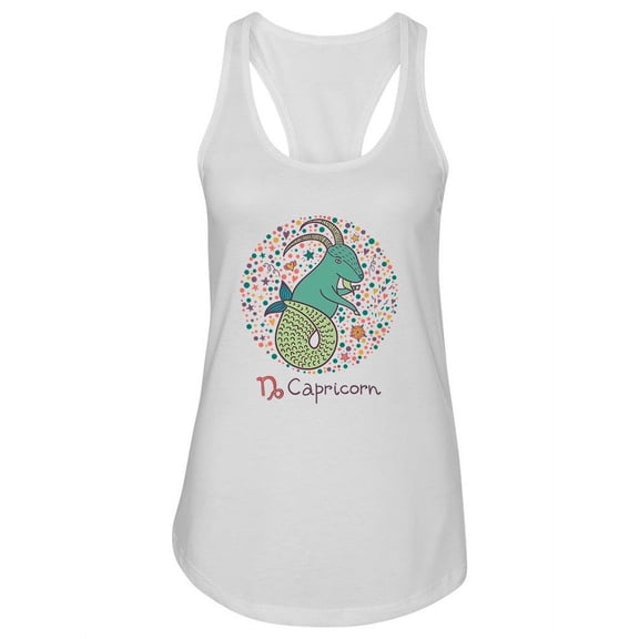 Cute Zodiac Sign Capricorn.   Tank Women -Image by Shutterstock, Female Small