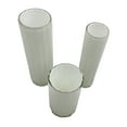 thumbnail image 2 of Bergamo Art Set of 3 Decorative Handmade Glass Cylinder Flower Vase in White, 2 of 3