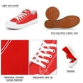 thumbnail image 4 of JENN ARDOR Women’s Canvas Low Top Sneaker Lace-up Classic Casual Shoes Platform Fashion Flats for Walking Running Hiking, Red, Size 6.5, 4 of 8