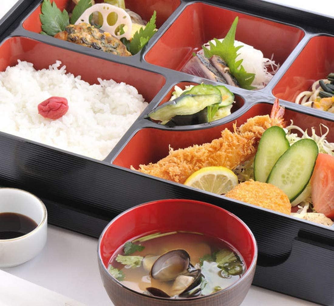 Large Japanese Bento Box 6 Compartmets 14x10.5in #WZ135