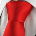 thumbnail image 4 of （red） Satin Tie Pure Color Necktie Mens Ties, 4 of 5