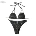 thumbnail image 2 of Traje de baño Bikini sexy sin espalda con cordones para mujer traje de baño de comercio exterior con abertura, 2 of 7