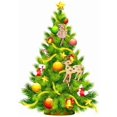 thumbnail image 3 of Árbol de Navidad de madera Colgante Artesanía de madera Decoración Navidad mixta Artesanía de madera Formas colgantes para bricolaje Artesanía de astillasAdornos de árbol de Navidad 100PCS oso de fresa Juguete, 3 of 5