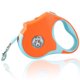 thumbnail image 1 of Correa retráctil para perros de dibujos animados: correa para perros escalable y resistente de 16 pies con linterna, rotura y bloqueo con un botón (naranja), 1 of 6