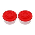 thumbnail image 1 of Binwennn 4 Petits Mini Shakers à Emporter Camping Pique-Nique Extérieur Cuisine Boîtes à Lunch Voyage Transparent avec Couvercles Rouges Distributeur Hermétique Petit Pot Organisateur Contenants 4 Onces Verre avec Couvercles Audacieux et Trié, 1 of 6