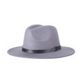 thumbnail image 3 of Qarigey Sombrero de ala ancha de fieltro, gorro Vintage para mujer, gorro cálido de invierno, accesorios de ropa de viaje para fiestas Sombreros gris, 3 of 8