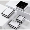 thumbnail image 3 of Typpkmm Simple Jewelry Box Earnail Ring with Bracelet Necklace White Paper Black, 3 of 7