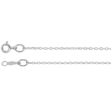 925 Sterling Silver 1 mm Cable Chain Necklace 14 inch