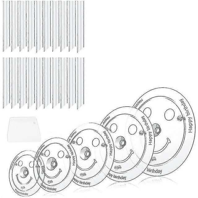 Soportes para pasteles de varios pisos, soporte para pasteles de 5 niveles (9/12/16/20/26 cm) con 20 varillas de plástico Rai TINGQUAN
