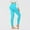 Sky Blue, variant on Sakmal Butt Lifting Womens Leggings Compression Blue Buttery Soft High Waisted Yoga Pants Plaid Full Workout Leggings with Pockets