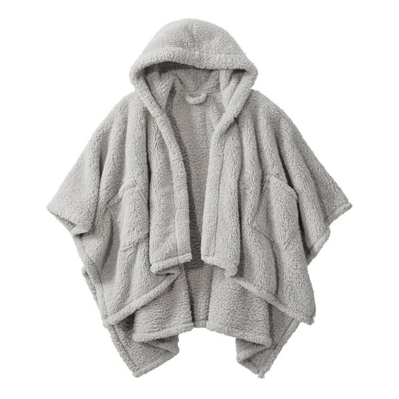 L.L.Bean Cozy Sherpa Wearable Throw Gray (1000096385)