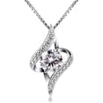 thumbnail image 1 of Collar Blanco en Plata 925, Circonita, Diamante, Regalo para el Día de la Madre San Valentín, 1 of 5