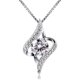 thumbnail image 1 of CHAO Collar Blanco en Plata 925, Circonita, Diamante, Regalo para el Día de la Madre San Valentín, 1 of 5