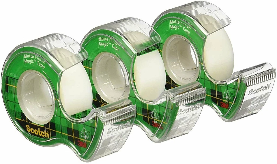 *6-Pieces* 3M Scotch Magic Invisible Matte-Finish Tape 3/4" X 300" Rolls 3105