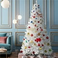 thumbnail image 6 of Yaheetech 7.5ft Hinged Spruce Artificial Christmas Tree, White, 6 of 7