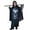 #0904A-Black, variant on Forest Fairy Halloween Cosplay Costume for Women,Renaissance Elf Medieval Dress with Waist Belt Set for Spooky Carnival Role Play Theme Party Outfit,Size 2XL