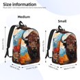 thumbnail image 3 of Lsque Oil Painting Style Iceberg Yak Pattern Canvas Daypack, Durable Backpack, High-quality Versatile Backpack,Vintage Compact Backpack-Medium, 3 of 6