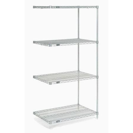 

Nexel Poly-Z-Brite® 5 Tier Wire Shelving Add-On Unit 30 W x 18 D x 74 H