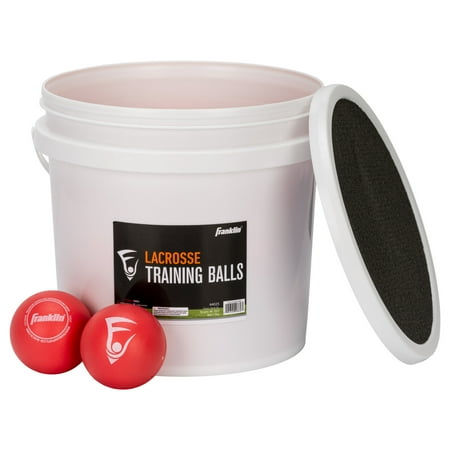 Franklin Sports Soft Training Lacrosse Ball Bucket - (20) Kids Soft Rubber Lacrosse Balls for Indoor + Outdoor Play - Official Size Soft Rubber Lax Balls for Kids + Beginners - Youth Practice Balls