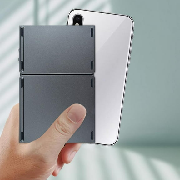 YiBai Wireless Keyboard, Foldable Bluetooth Keyboard Portable BT Wireless Keyboard With Touchpad For Android PC Tablet #.150, Silver