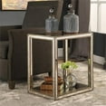 thumbnail image 3 of Home Square Mirrored End Table in Antique Gold Finish - Set of 2, 3 of 6