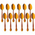 thumbnail image 1 of 12-Piece Stainless Steel Dinner Spoons with Flower Edge, Stainless Steel Dinner Spoons Set, Spoon Dessert Spoons for Home, Kitchen or Restaurant - 7.3 Inches-Red, 1 of 6