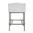 thumbnail image 6 of Hillsdale Furniture Dillon Industrial Silver Metal Upholstered Counter Height Stool, White, 6 of 10