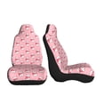 thumbnail image 3 of Salouo pink Scarf bear Pattern Car Seat Covers,Universal Car Seat Protectors Easy to Install Car Cover Car Accessories Auto/rucks/Van/SUV-2 PCS, 3 of 9