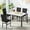 White & Black, variant on Recaceik 5PC Marble Dining Table Set, Modern White Kitchen Table and 4 Grey Velvet Upholstered Chairs for Dinner, Dinette, Space Saving Furniture