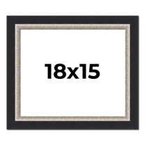 18x15 Frame Black Real Wood Picture Frame Width 2.25 Inches | Interior Frame Depth 0.5 Inches |