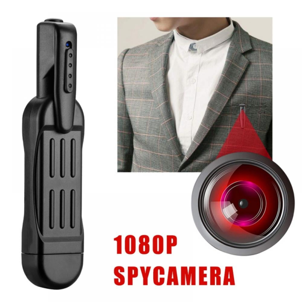 Mini Gadgets Pocket Clip Rotating Lens Hidden Spy Camera 1080p DVR