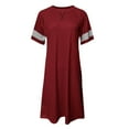 thumbnail image 6 of gakvbuo T-Shirt Dresses For Women Summer Dresses For Women 2024 Vacation Beach Dress Casual Simple T-Shirt Mini Dress Crewneck Short Sleeve Wedding Guest Dresses Club Dresses Sun Dresses Tunic Dress, 6 of 6