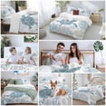 thumbnail image 5 of 3 Piece Blue Turtle Coastal Duvet Cover Set Queen Size, Microfiber Comforter/Quilt Cover with Corner Ties and 2 Pillowcases, Summer Beach Nautical Coral All Season Soft Bedding with Zipper Closure, 5 of 8