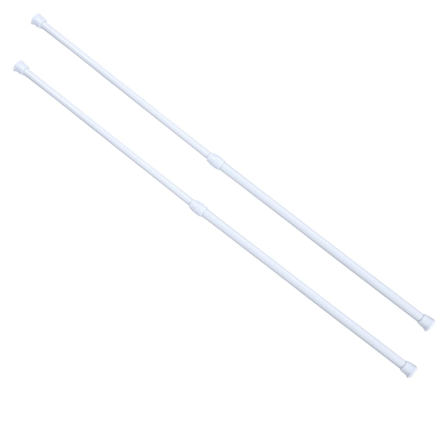 FUEENIRVA Lot de 4 Tringle à Rideau à Tension Réglable pour Salle de Bain 15,7-27,6 Po Métal
