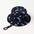 thumbnail image 2 of Penkiiy Baby Hats Bucket Hat Toddler Sun Hat Summer Baby Breathable Dinosaur Print Bucket Hat Yellow Hat for 1-3 Years, 2 of 3