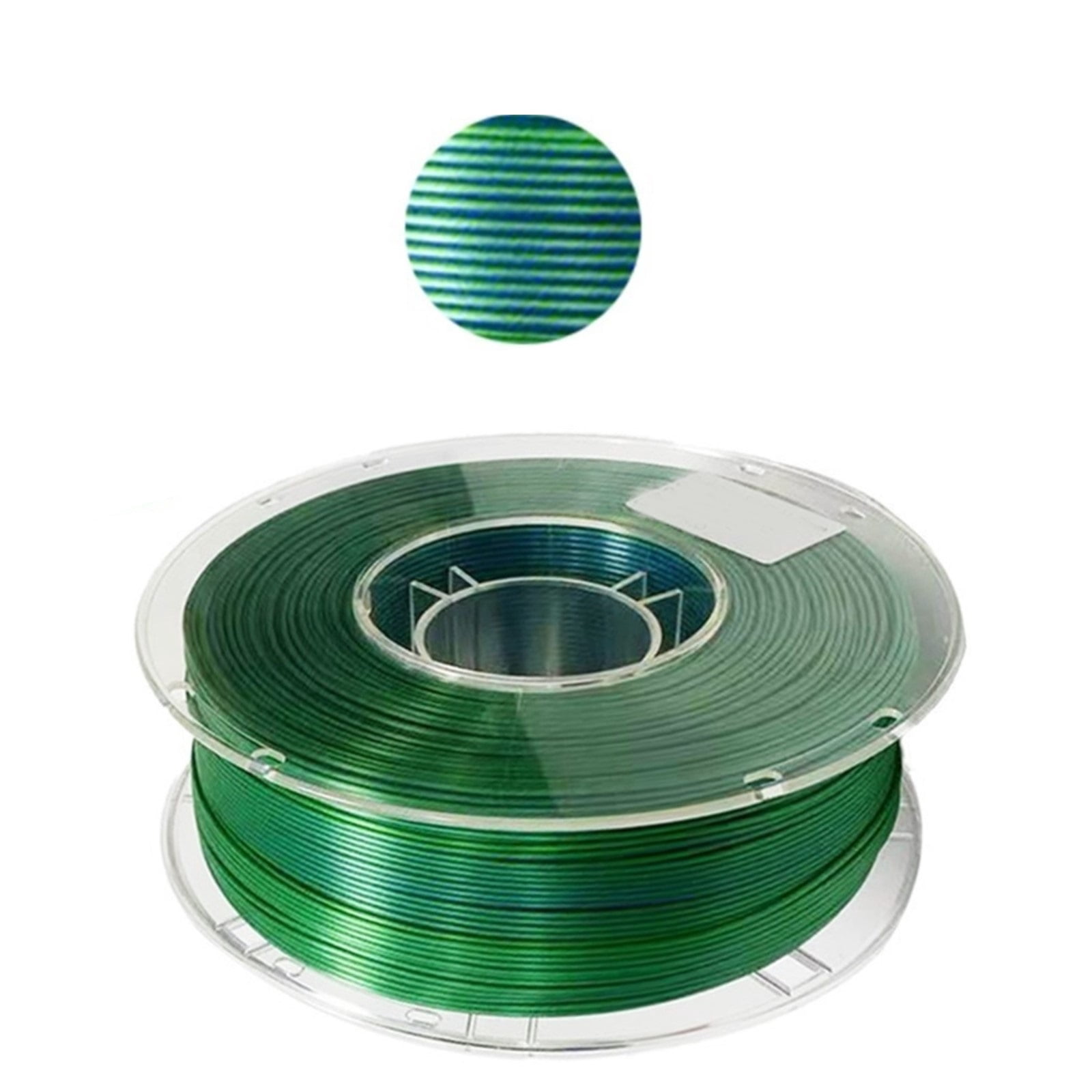 Blue-Green 3D Printer Filament, Creativity Mixed Colors Silk-like PLA, Dimensional Accuracy 1.75mm +/- 0.02mm, Easy-to-Print, 1KG