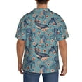 thumbnail image 6 of Picia Underwater Animals and Flowers Men's Linen Shirts Short Sleeve Cuban Beach Shirts Casual Shirts Button Down Shirt for Men Beach Summer Wedding Shirt-4X-Large, 6 of 7