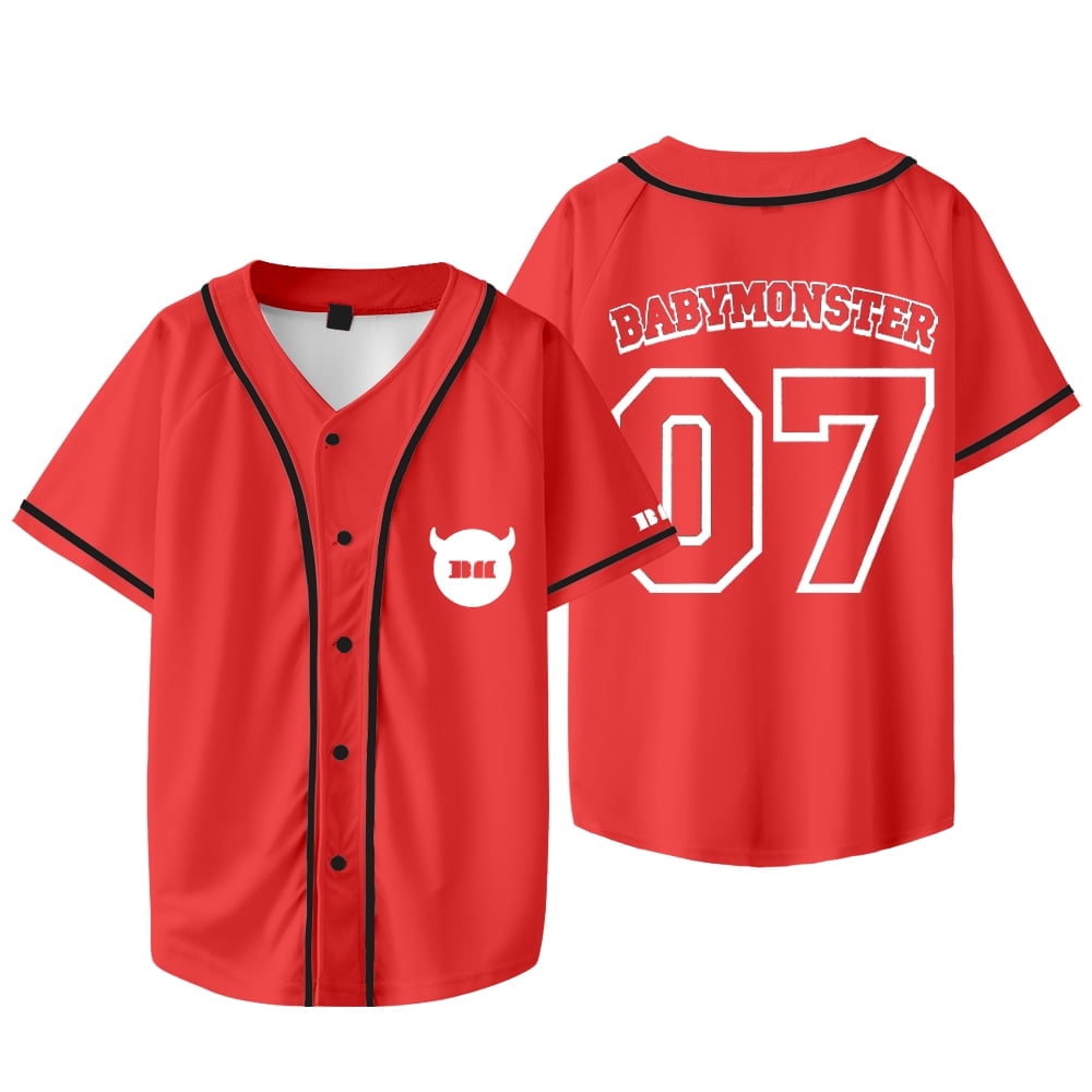 Kpop Babymonster Hello Monsters World Tour Unisex Baseball Jersey