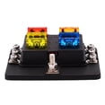 thumbnail image 3 of Miangastore RV Car 6 Way Fuse Box Seat Screw Terminal Section 1 into 6 out 12-32V, 3 of 8