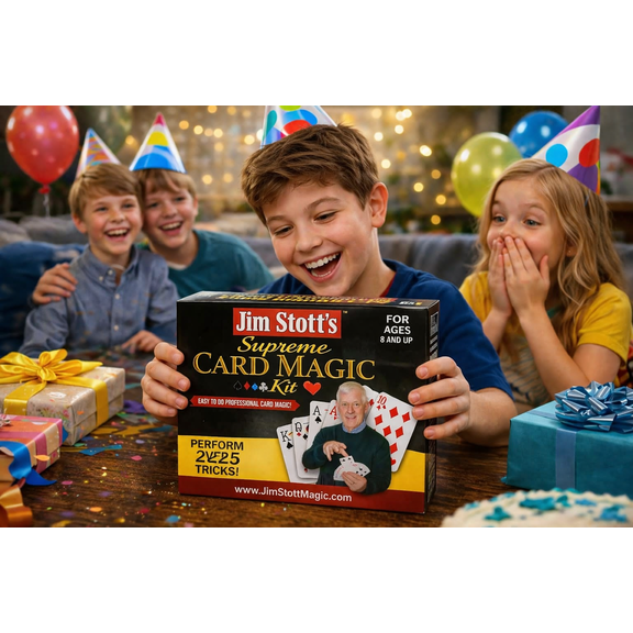 Jim Stott Magic Supreme Card Magic Kit Learn over 225 Professional Card Tricks Complete Magic Set for Kids and Adults