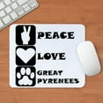 thumbnail image 3 of CafePress - Peace Love Great Pyrenees Mousepad - Non-slip Rubber Mousepad, Gaming Mouse Pad, 3 of 6
