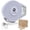 White, variant on RIVEDA Retractable Clothesline with 12 Wooden Clothespins - 40 Feet PVC Clothesline Rope with Heavy Duty Wall Mount – Perfect Portable Laundry Line for Indoor & Outdoor Use - Gray