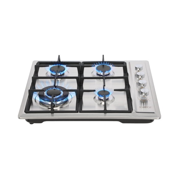Parrilla de gas 4 quemadores acero inoxidable 60 cm Vulcano