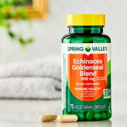Spring Valley Echinacea Goldenseal Blend Dietary Supplement, 900 mg, 75 Vegetarian Capsules