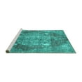 thumbnail image 2 of Ahgly Company Machine Washable Indoor Round Persian Turquoise Blue Traditional Area Rugs, 8' Round, 2 of 4