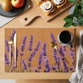 thumbnail image 2 of Spring Purple Lavender Placemats Set of 6, Country Farm Watercolor Lavender Leaf Brown Non-Slip Place Mats Washable Table Mats for Kitchen Dining Table Decorations Indoor/Outdoor, 2 of 9