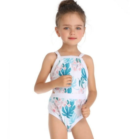 2019 Mother And Daughter Print One Piece Swimsuit Matching Swimsuit